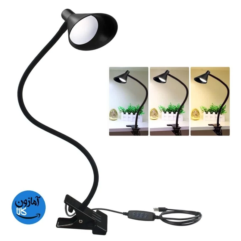 چراغ مطالعه led گیره با نور محافظت از چشم برند Qooltek