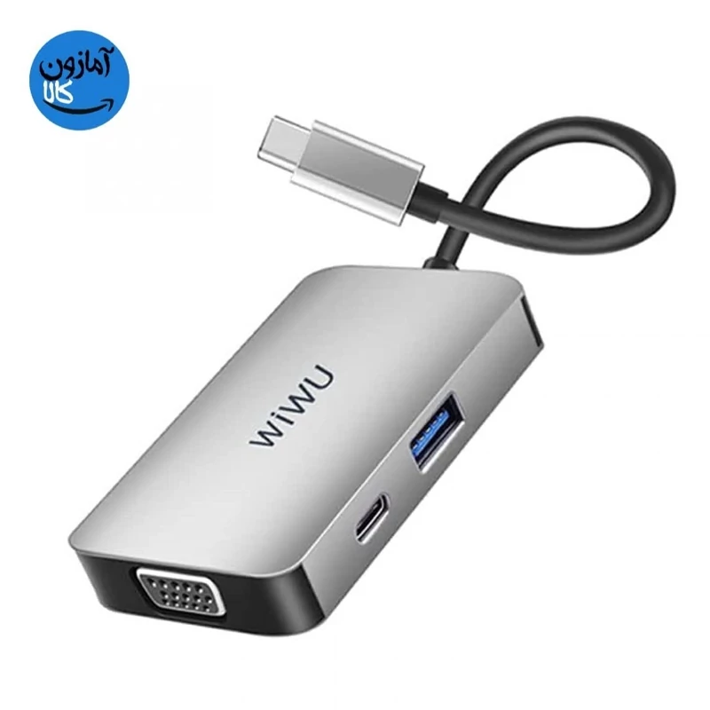 هاب 5 پورت تایپی سی برندWIWU مدل A513H