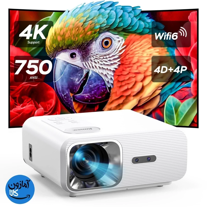 ویدیو پروژکتر 4K برند Jimveo مدل j61 فکوس خودکار