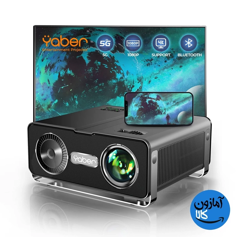 ویدیو پروژکتور وای فای برند yaber مدل V10