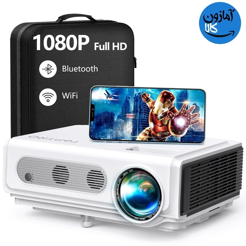 ویدیو پروژکتور برند TOPTRO مدل TR82بلوتوث وایفای پشتیبانی 4K