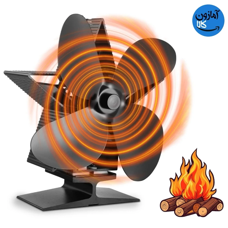 پنکه حرارتی بخاری و شومینه 4 پر مدل ستاره