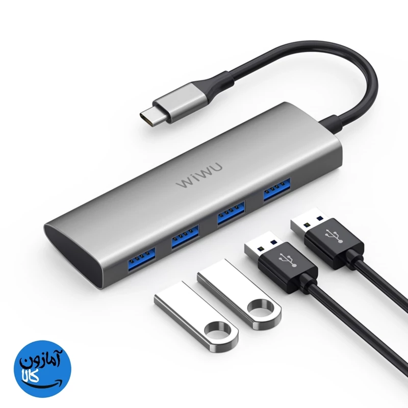هاب 4 پورت تایپی سی برند WIWU مدل A440