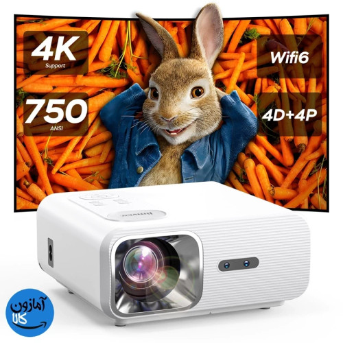 ویدیو پروژکتر 4K برند Jimveo مدل J61 فوکوس خودکار AI/تصحیح ذوزنقه ای