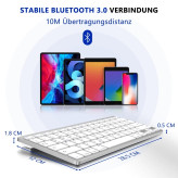 نمای نزدیک کیبورد بلوتوثی Mac با تایپ بیصدا