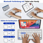 صفحه کلید بیسیم با اتصال بلوتوث ۵.۰ و برد ۱۰ متر