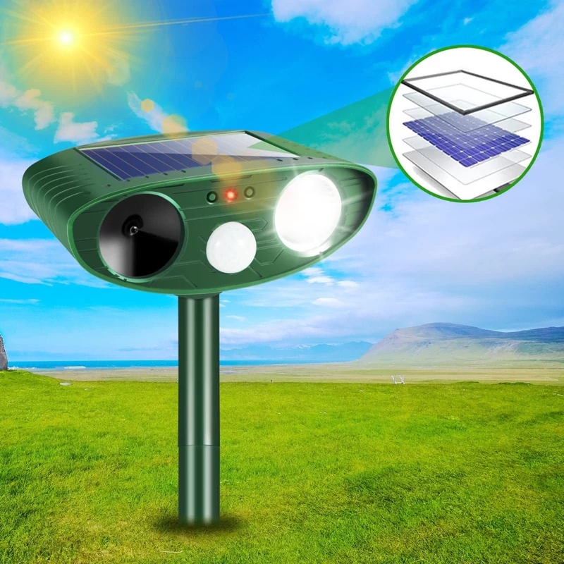 دستگاه دافع حیوانات خورشیدی اولتراسونیک فضای باز