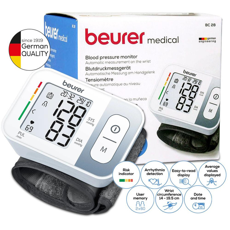 فشارسنج مچی Beurer مدل BC28 با نمایشگر دیجیتال