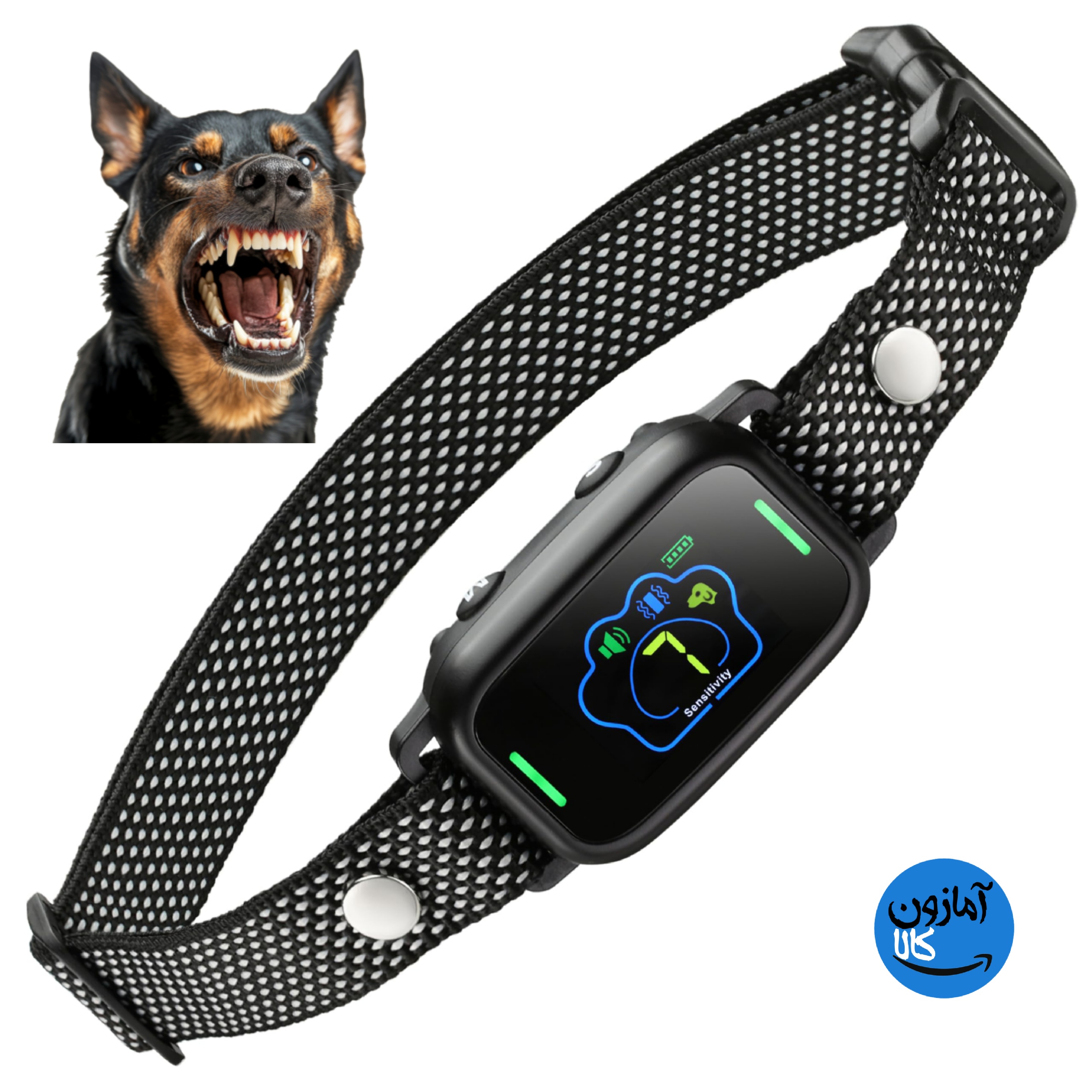 قلاده آموزش ضد پارس سگ هوشمند بدون شک با حالت های بیپ و لرزش مدلS1