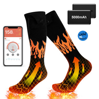 جوراب گرمایشی برند SOCKS باتری قابل شارژ ۵۰۰۰ میلیآمپر،کنترل از راه دور از طریق اپلیکیشن