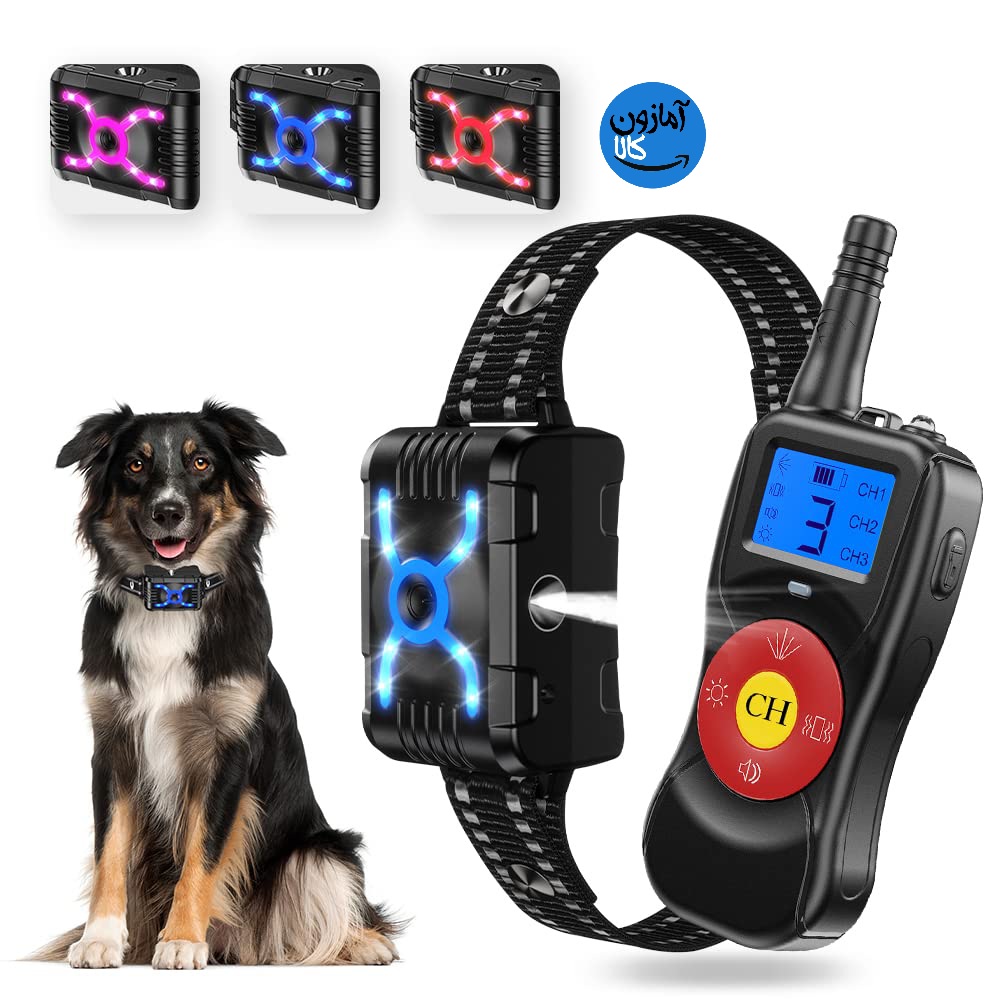 قلاده ضد پارس و کنترل ضد پارس در آموزش بی‌ضرر با اسپری/لرزش/صدا/نور/سیستم آموزش