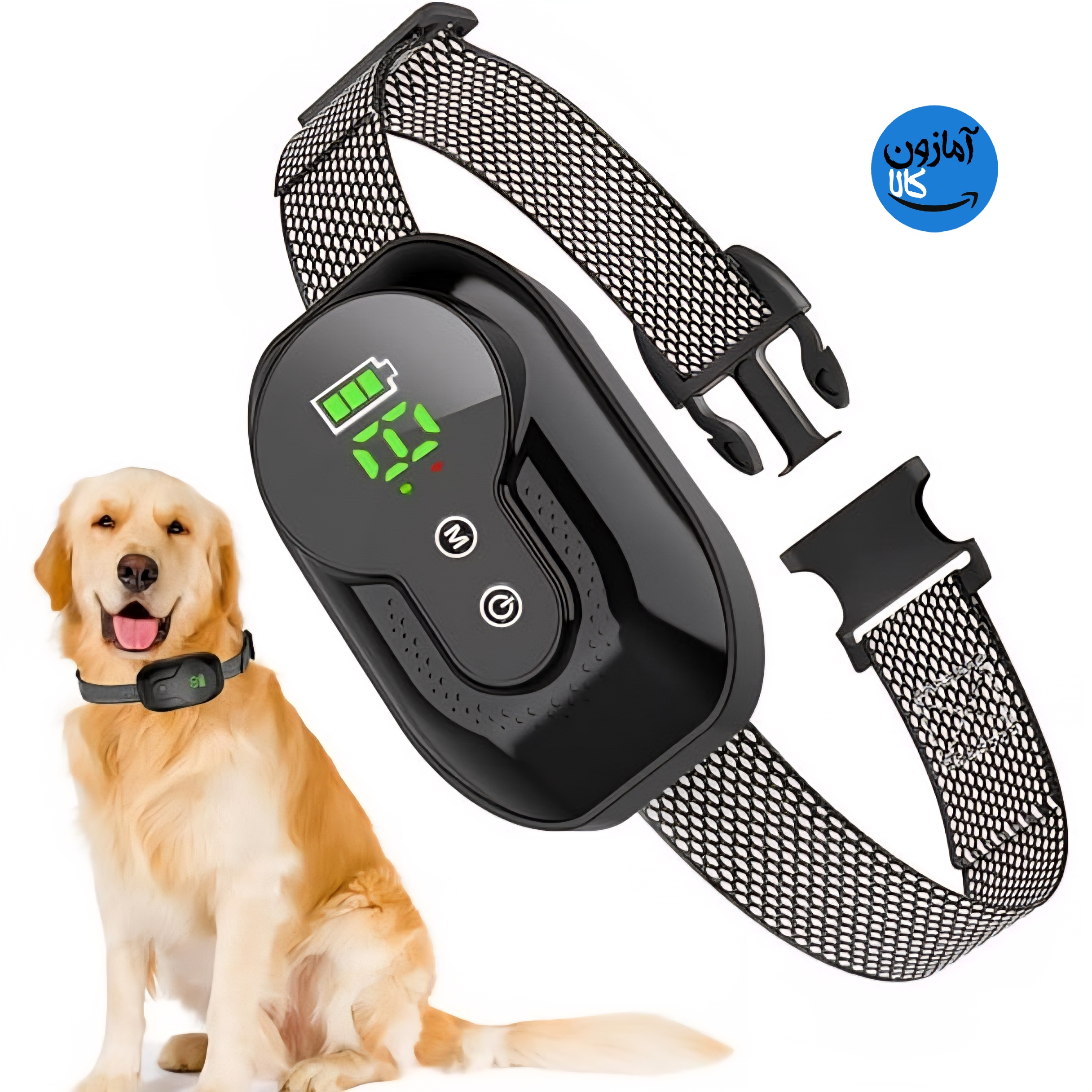 قلاده ضدپارس هوشمند سگ با ۵ حساسیت قابل تنظیم، بوق و لرزش
