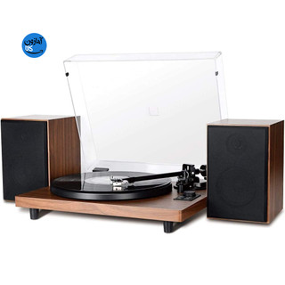 گرامافون چوبی رومیزی بلوتوثی با سیستم HiFi با دو بلندگوی جداشونده