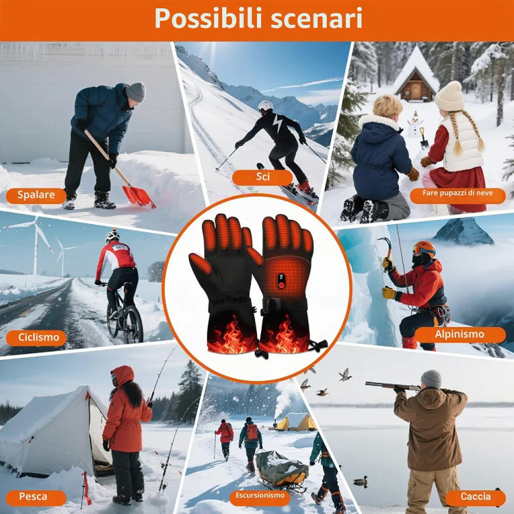 دستکشهای گرمایشی شارژی باتری 10000 میلیآمپر XL/XXL