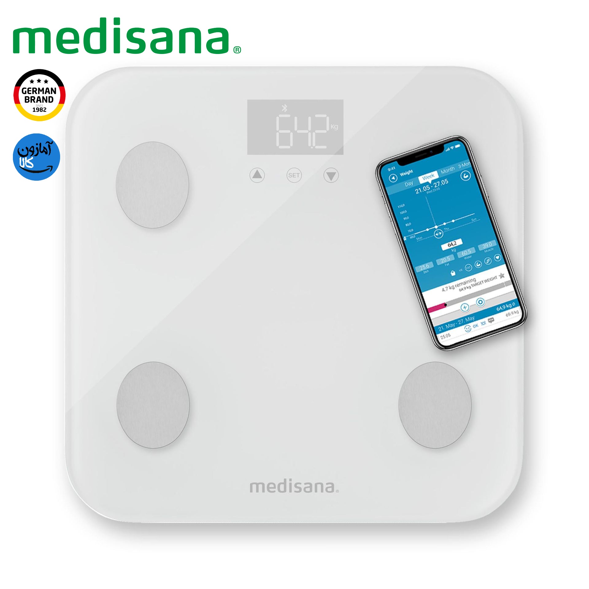 ترازوی هوشمند آنالیز بدن مدیسانا آلمان مدل BS 600