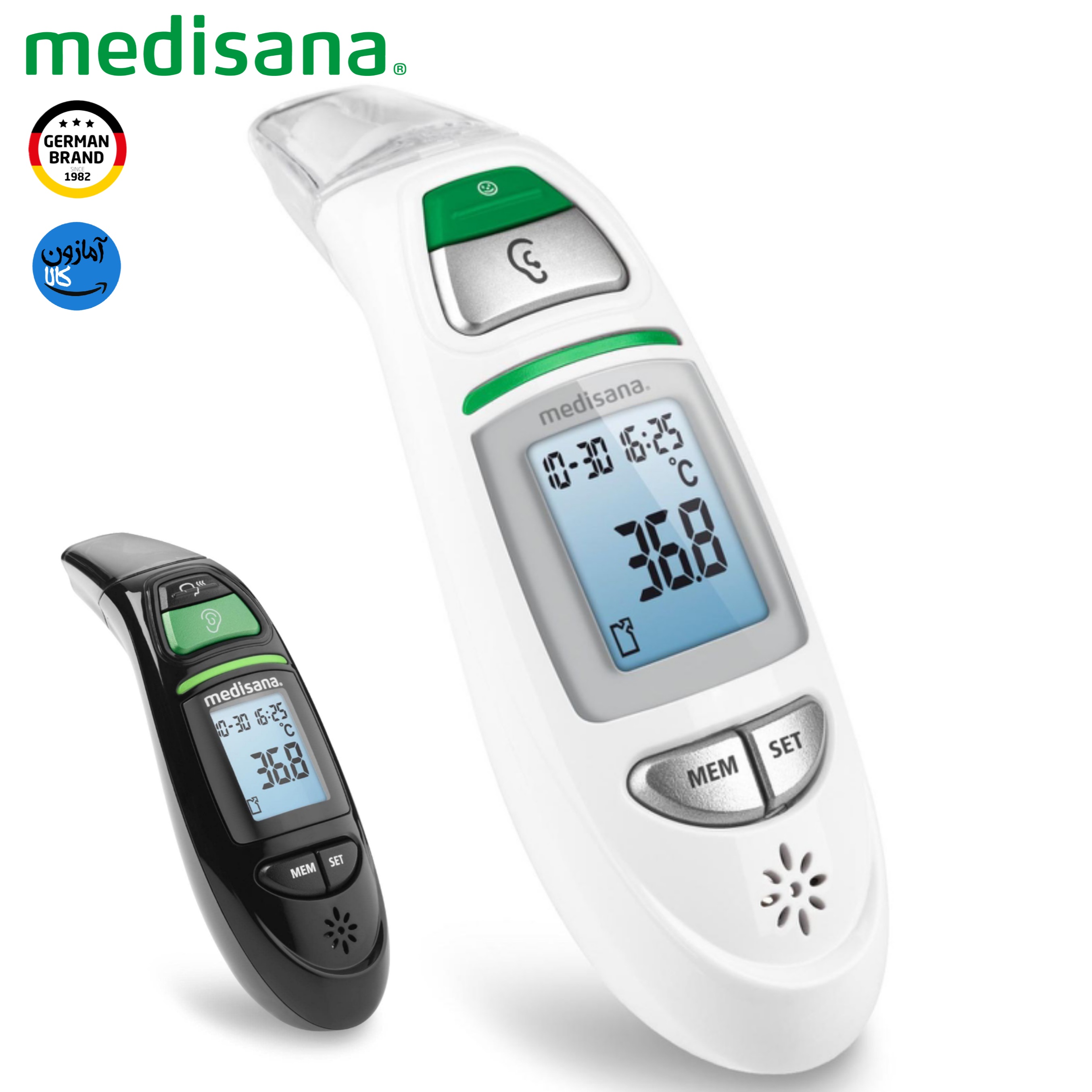 دماسنج دیجیتال مادون قرمز گوش و پیشانی مدیسانا مدل TM 750