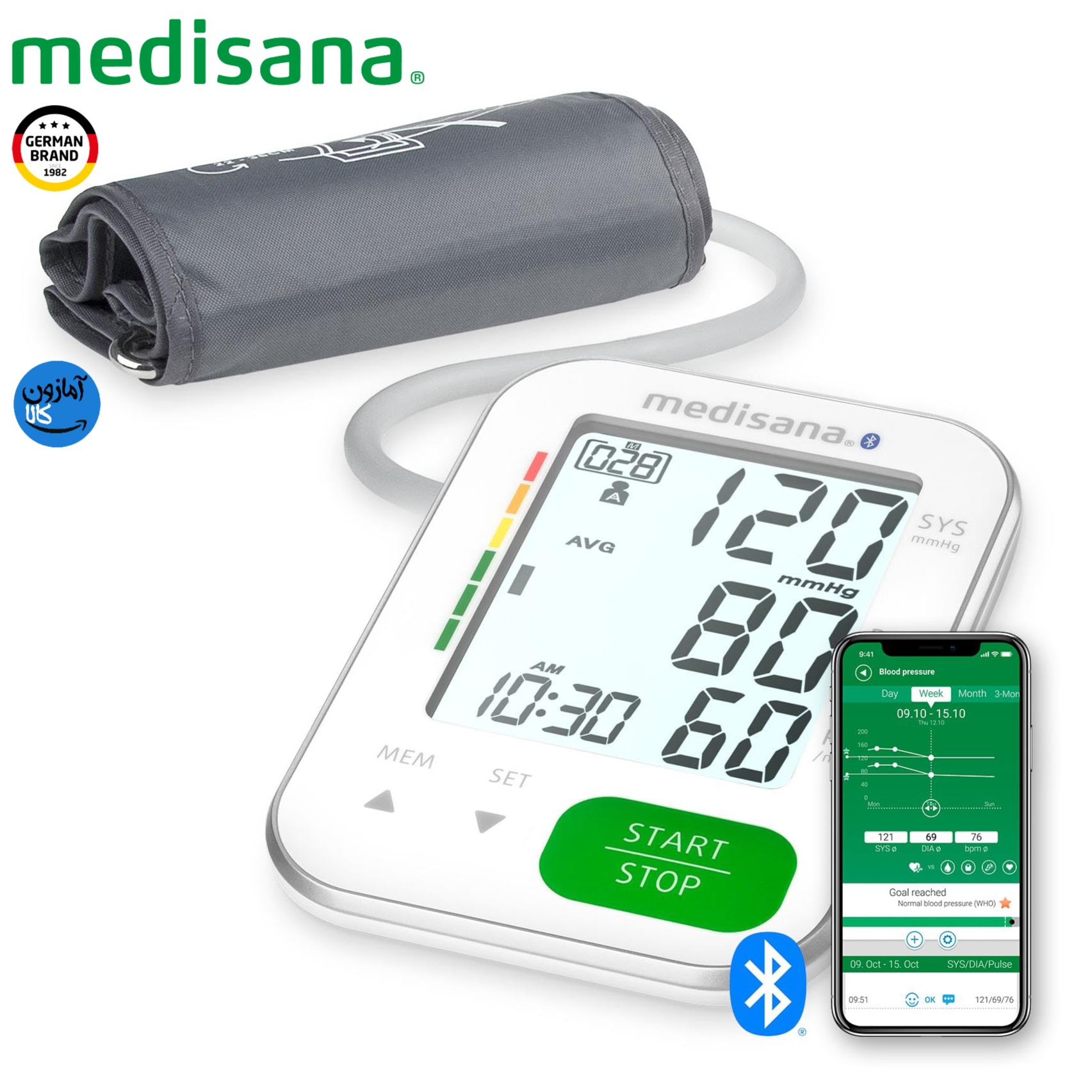 فشارسنج بازویی هوشمند مدیسانا مدل BU 570 Connect