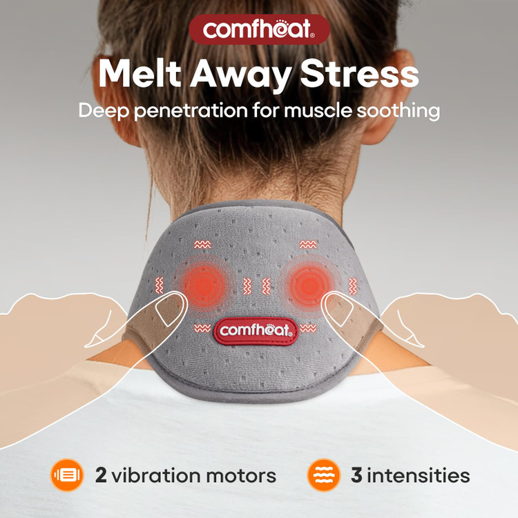 پد حرارتی گردن شارژی با قابلیت لرزش و یبره برند comfheat