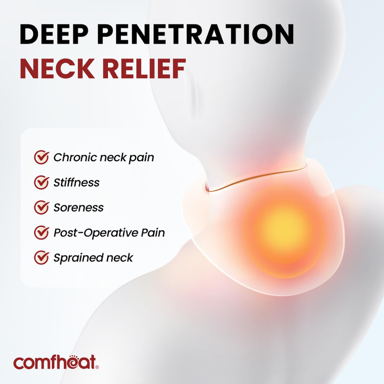 پد حرارتی گردن شارژی با قابلیت لرزش و یبره برند comfheat